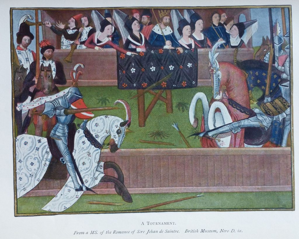 Medieval illumination of a medieval tournament
