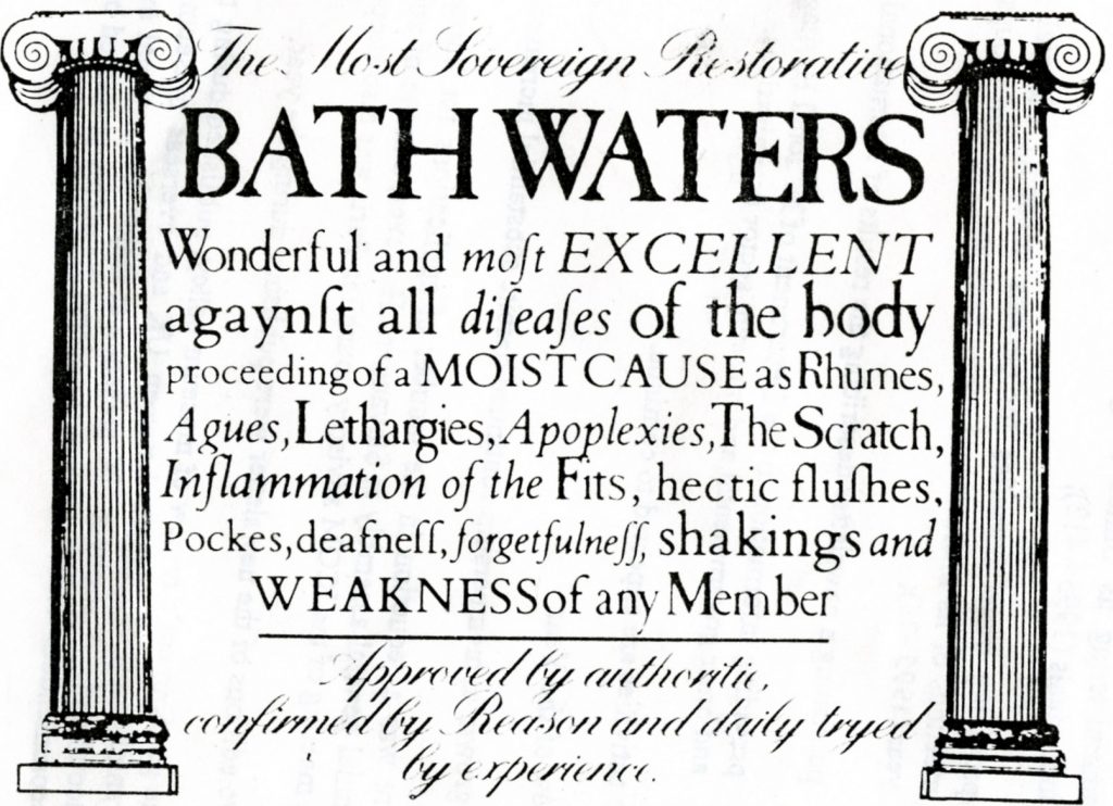 Poster for the most socereign restorative Bath Water