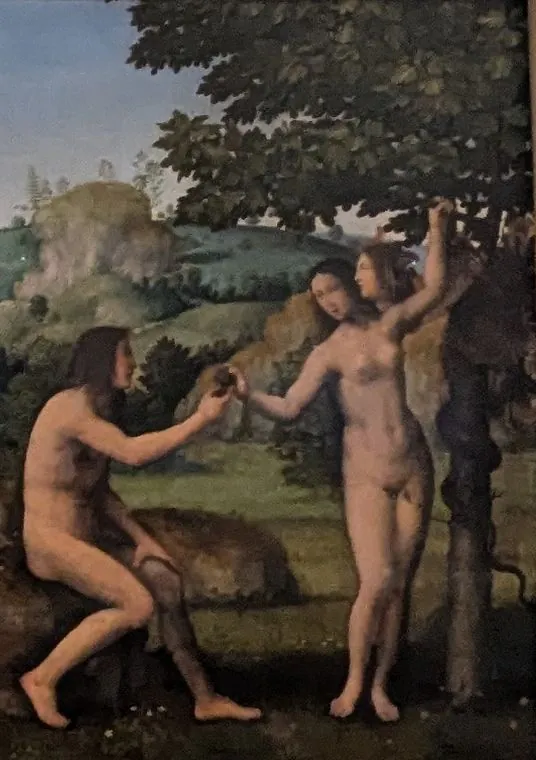 Detail from The Creation and Fall of Man by Mariotto Albertinelli Courtauld Institute photo by KFlude